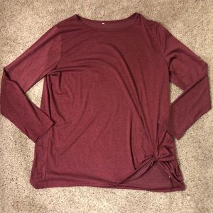 NWOT, Berry Twist Hem Long Sleeved T-Shirt Plus 2X